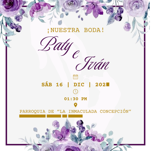 invitacion boda paty e ivan